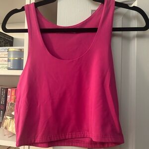 Pink Cropped Workout Top